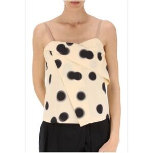 Marc by Marc Jacobs Polka Dot Sleeveless Asymmetrical Top Size 2‎